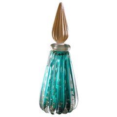 Vintage Murano Glass Bottle and Stopper by Gambaro & Poggi, Italy