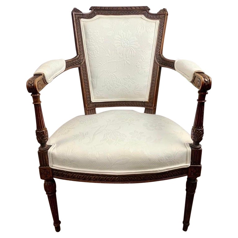 Louis XVI French Neoclassical Arm Chair For Sale at 1stDibs