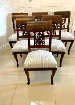Outstanding Quality French Set of Six Antique Regency Dining Chairs