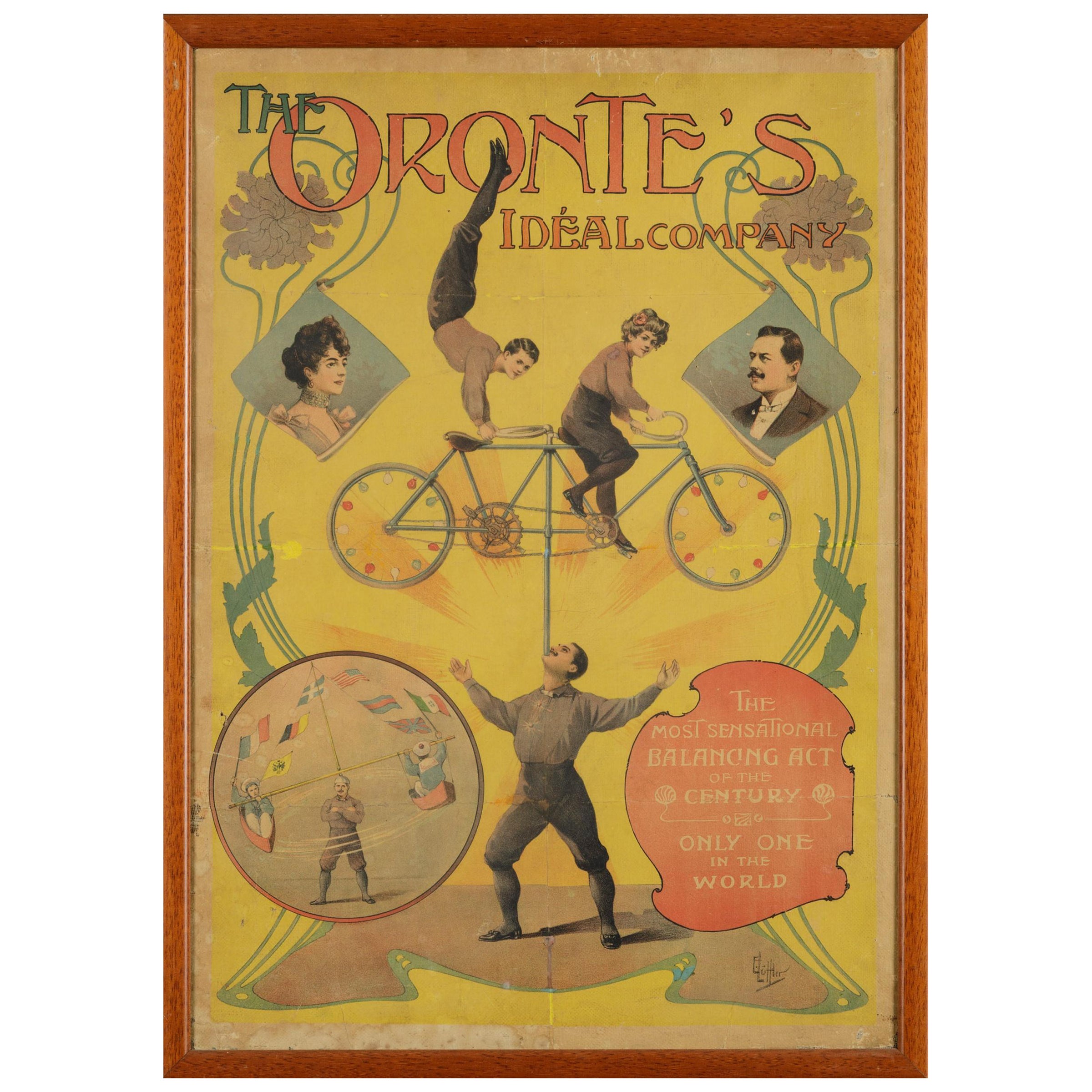 E. Löffler, "The Oronte's Ideal Company", Framed Original Manifesto, circa 1900