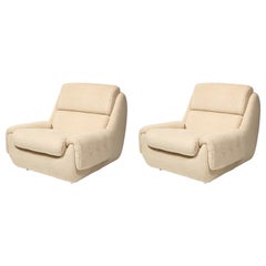 Pair of Postmodern Lounge Chairs, France, 20th Century