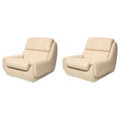 Pair of Postmodern Lounge Chairs, France, 20th Century