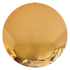 120cm /47.2" Varenna 24 Ct Verre Eglomisé Red Gold Convex Mirror