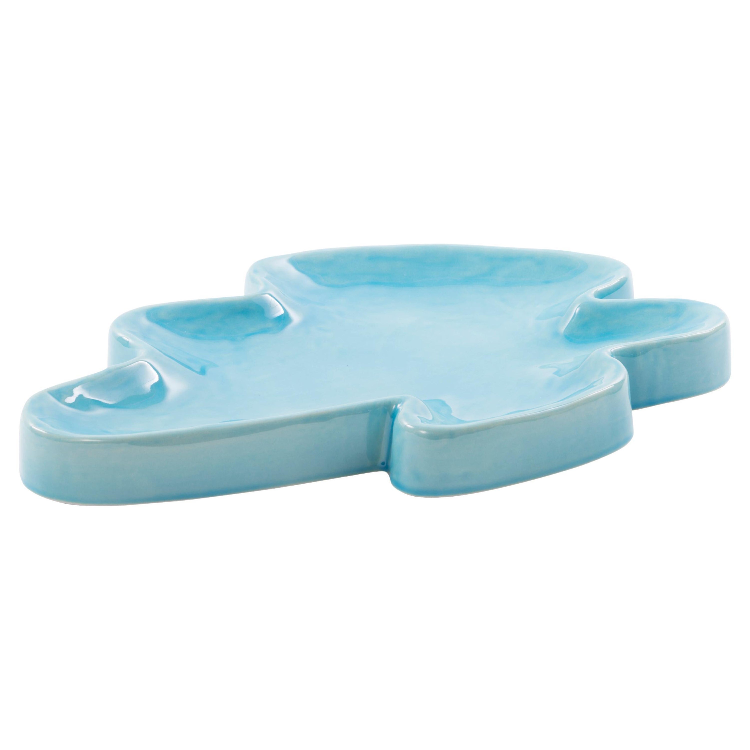 Lake Big Tropical Turquoise Tray by Pulpo For Sale
