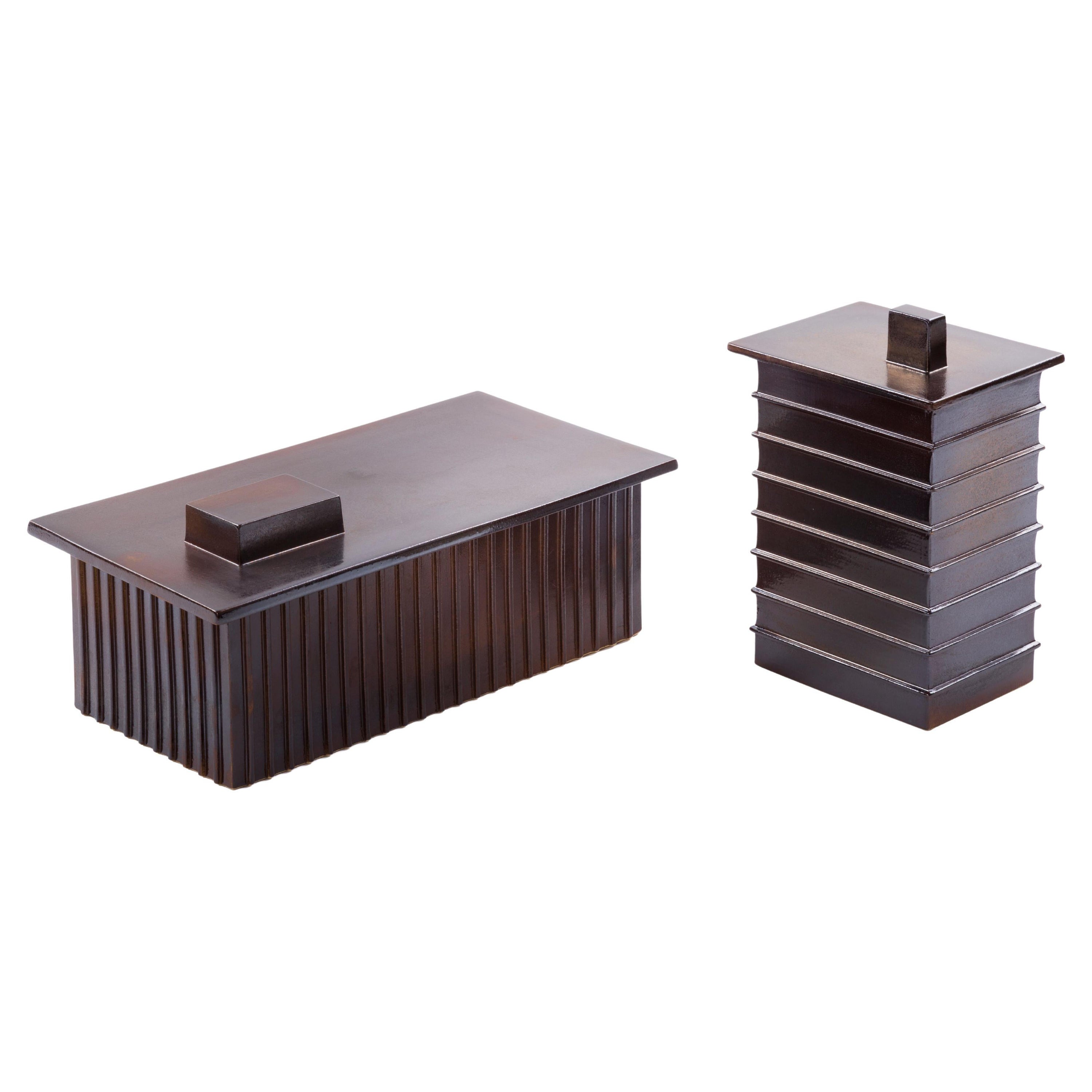 Set of 2 Building Boxes by Pulpo For Sale