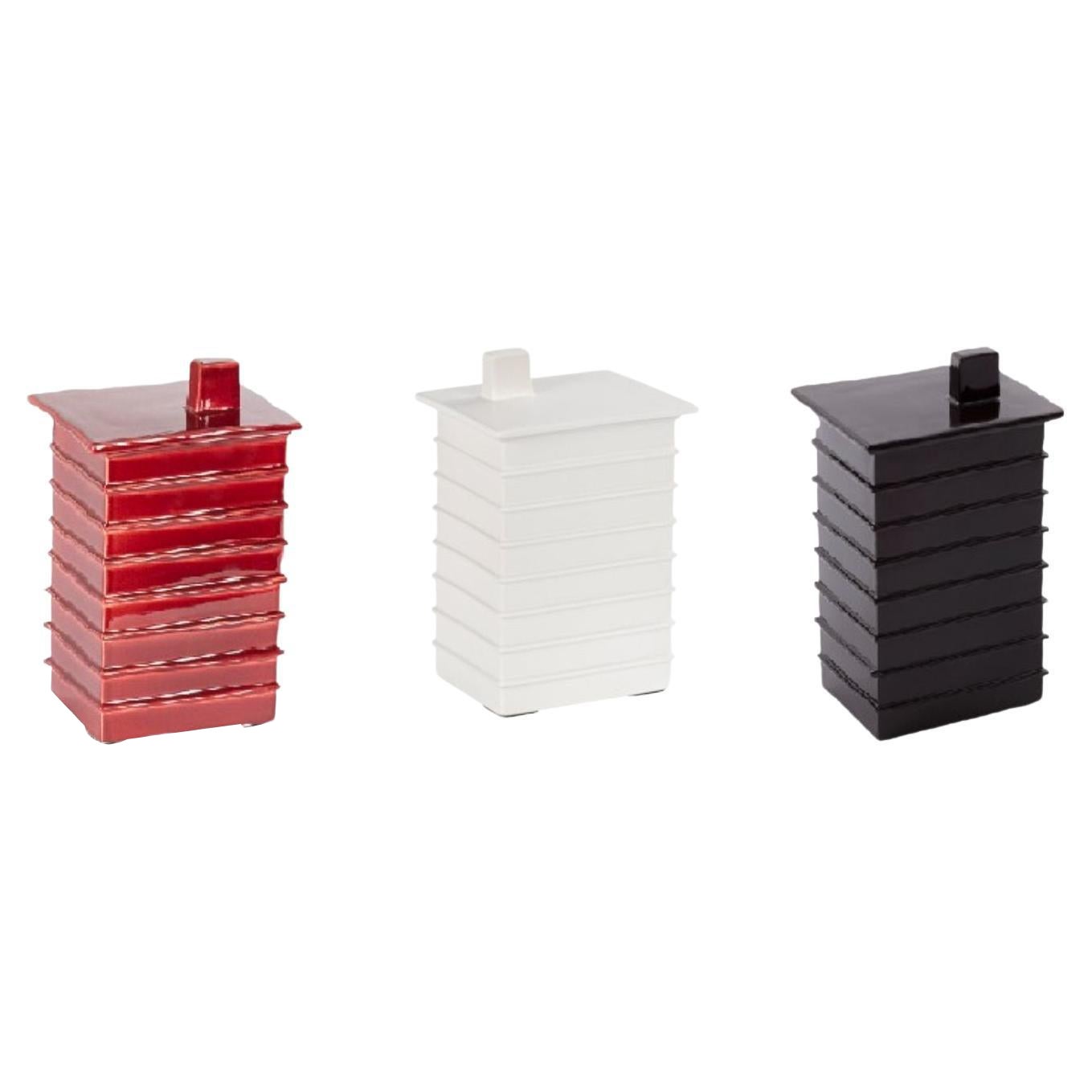 Set of 3 Building Small Boxes by Pulpo For Sale