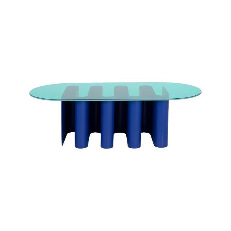 Tavolino2 Table d'appoint bleu aigue-marine par Pulpo en vente