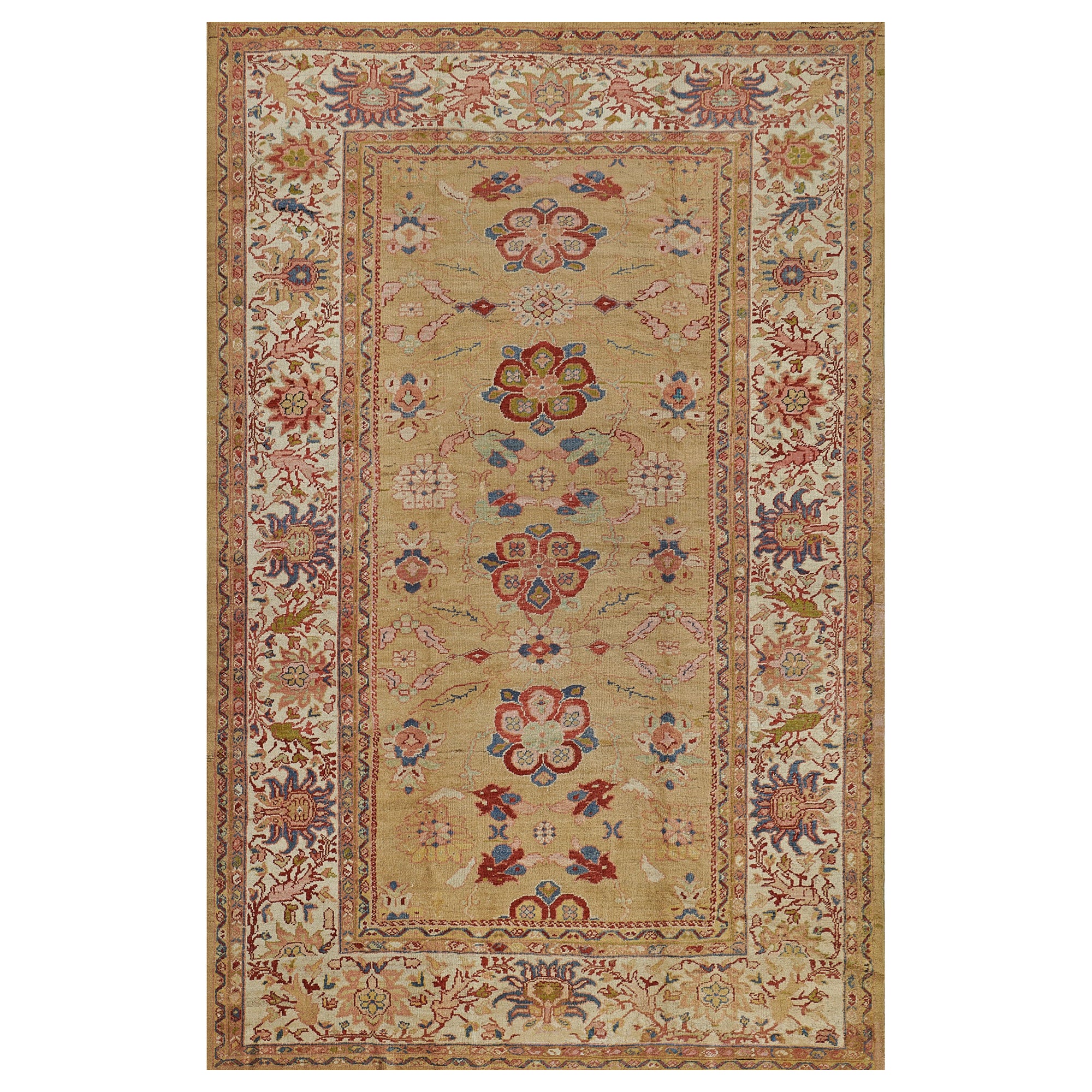 Traditional Handwoven Persian Ziegler Sultanabad Rug For Sale