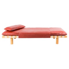 Pallet Terracotta Leather Nature Day Bed by Pulpo