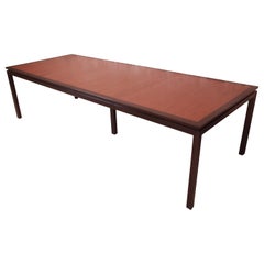 Edward Wormley for Dunbar Walnut Extension Dining Table, Newly Refinished