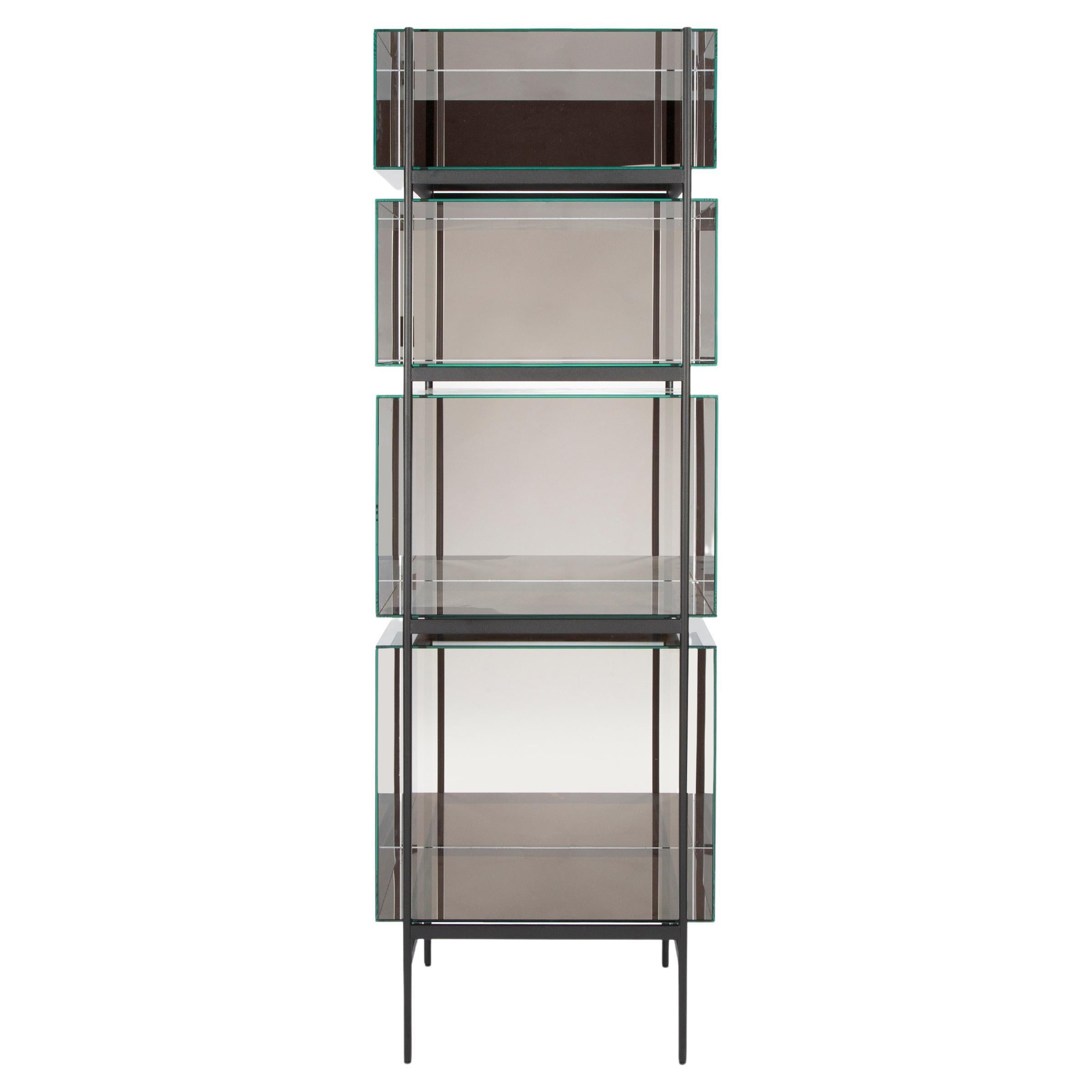 Lyn High Mirror Black Cabinet by Pulpo For Sale