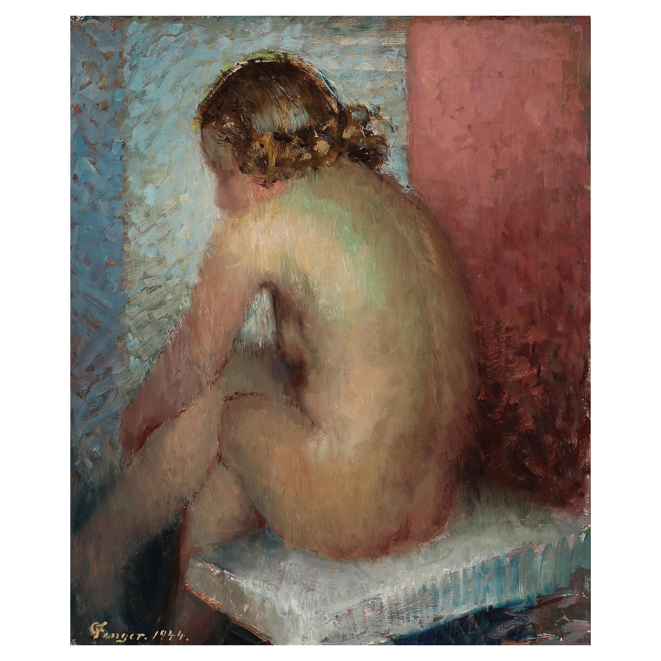 Gustav Johan Fenger : Portrait d'une jeune femme. en vente