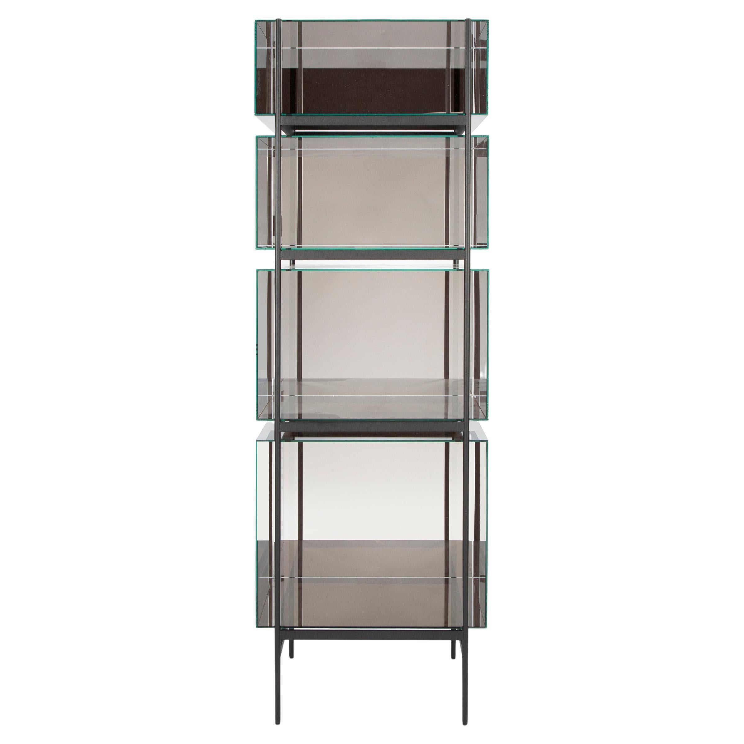 Lyn High Mirror Black Cabinet by Pulpo  For Sale