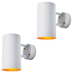 Pair of Hans-Agne Jakobsson C627/110 'Rulle' Outdoor Sconces in White