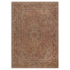 Antiker Tabriz-Teppich aus handgewebter Wolle des späten 19.
