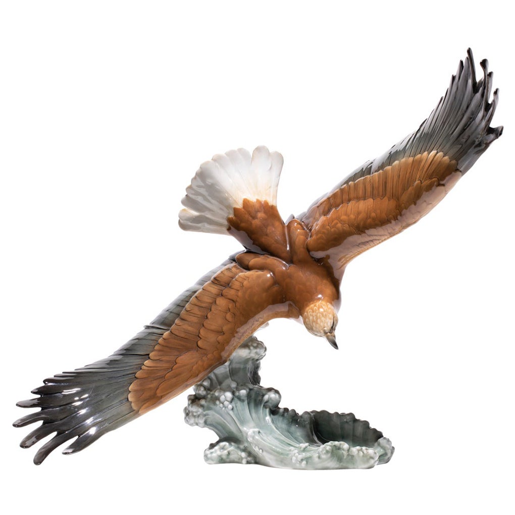 Hutschenreuther Hans Achtziger Porcelain Figurine "White Tailed Eagle"  For Sale