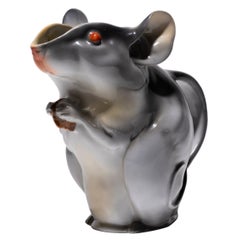 Royal Bayreuth Porcelain Figurine Registered "MOUSE PITCHER" 