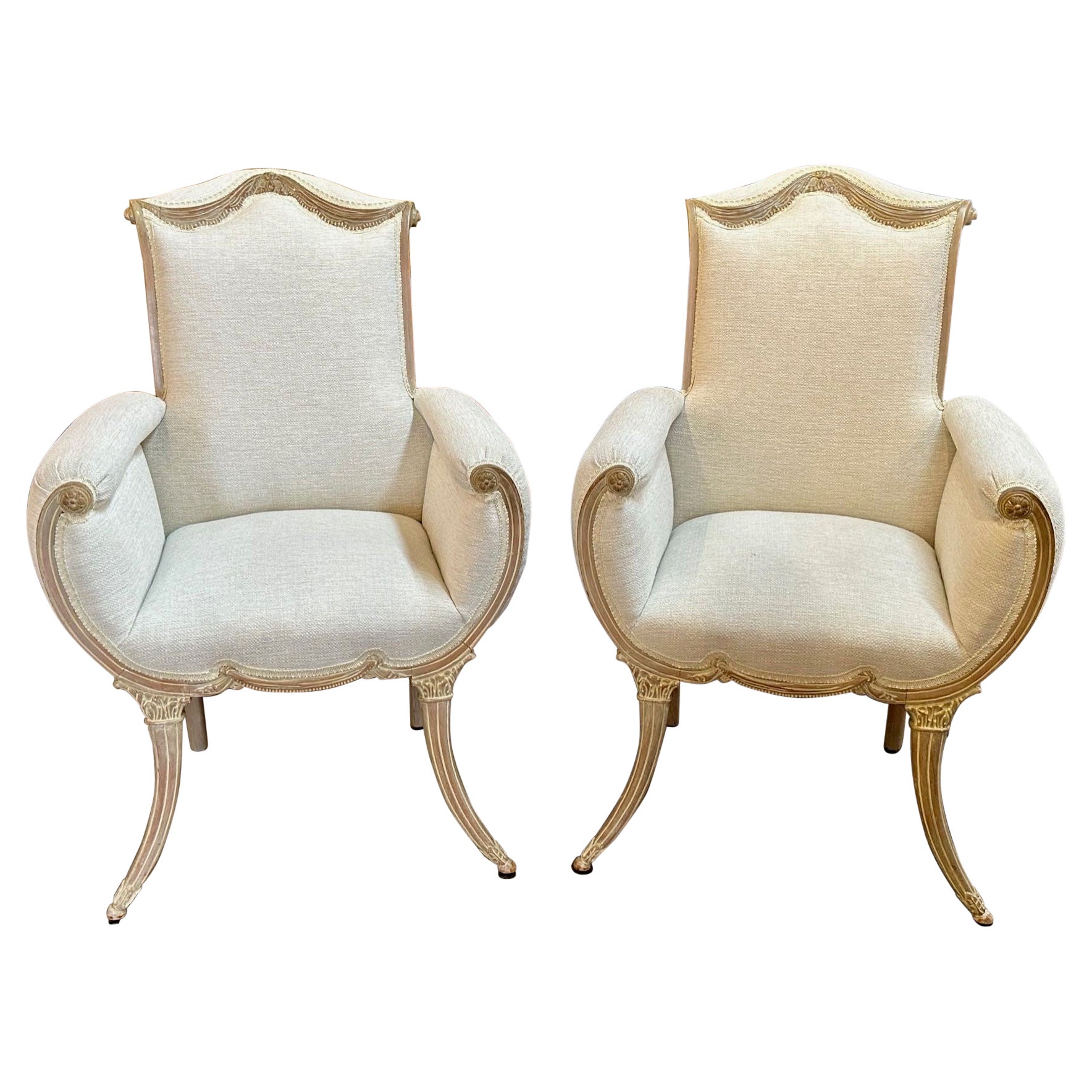 Pair of English Arm Chairs