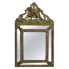 Repousse Mirror, 19th Century, Louis XIV Style