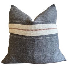 Luc Linen and Wool Pillow with Down Feather Insert