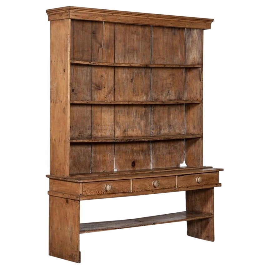 19th Century English Pine Vernacular Dresser