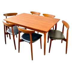 Danish Teak Dining Table and Chairs by Harry Ostergaard for Randers Mobelfabrik