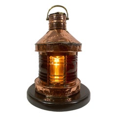 Antique Tricolor Meteorite Ships Bow Lantern