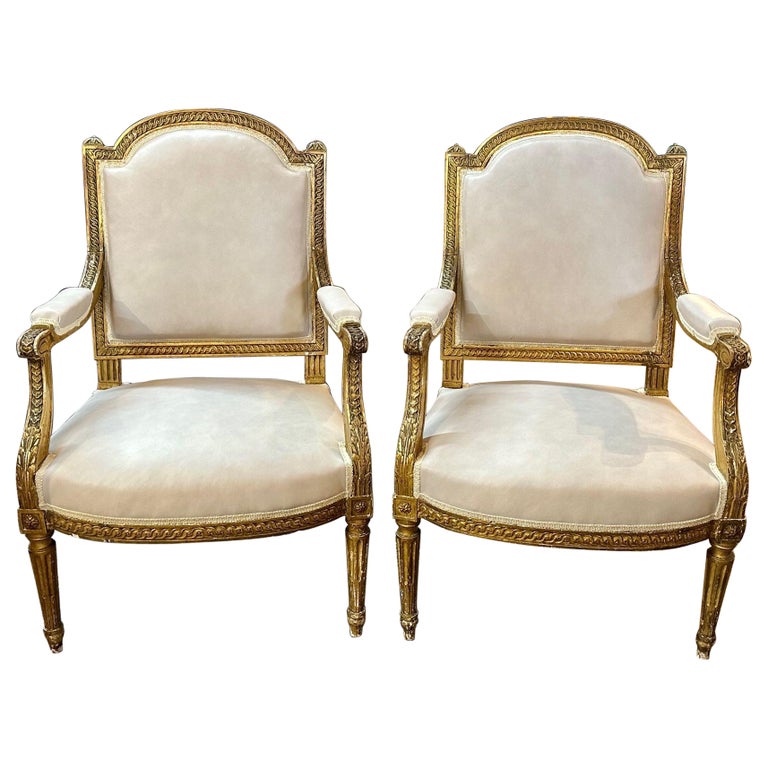 Pair of French Louis XVI Armchairs For Sale at 1stDibs