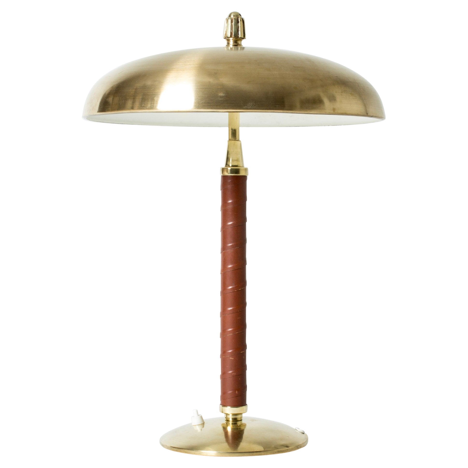 Scandinavian Modern Brass Table Lamp by Einar Bäckström, Sweden, 1950s