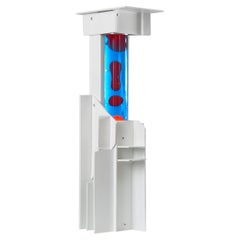 Lava Lamp, White Plastic with Blue and Red Lava, Pierre Castignola