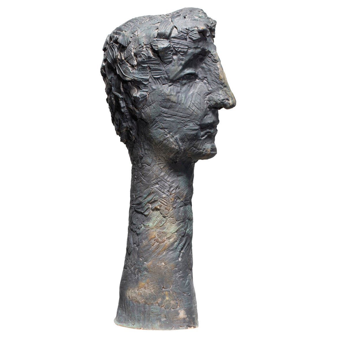 Judy Brady: Keramikkopf mit Skulptur im Angebot