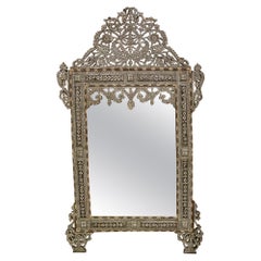 Antique Wall Mirror with Inlaid Decoration