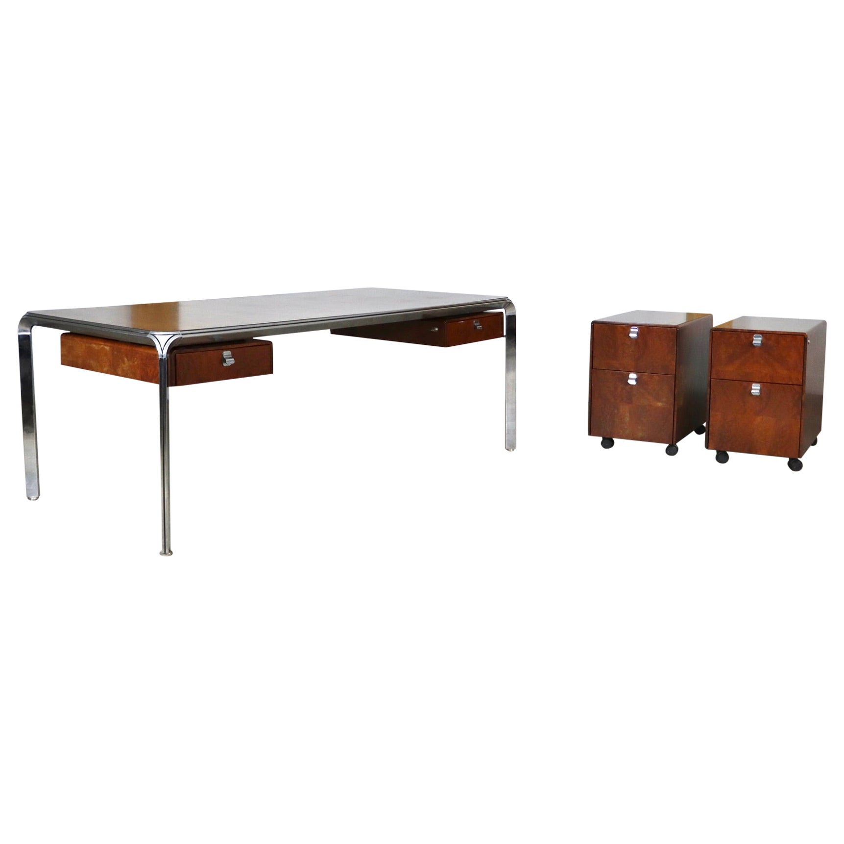 Pierre Paulin Model 250 Directors Desk with Cabinets for Dassas, France, ca 1975