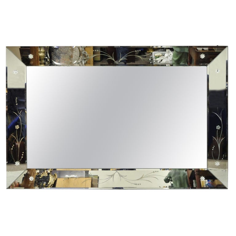 Photo inspiration: Vintage Hollywood Regency Venetian Style Etched Frame Wall Mirror For Photo Inspiration