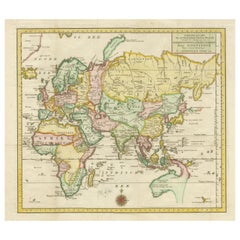 Antike Karte der östlichen Hemisphäre, mit Australien in Verbindung mit Neuguinea