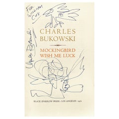 Vintage Bukowski, Mockingbird Wish Me Luck, Presentation Copy First Paperback Edition