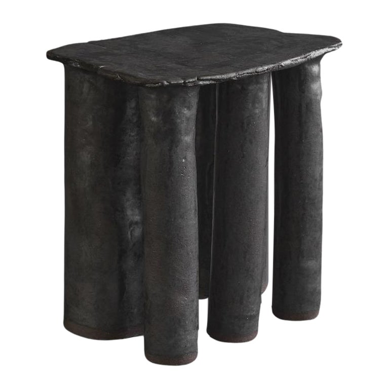 Cleo Clay Side Table by Ombia For Sale