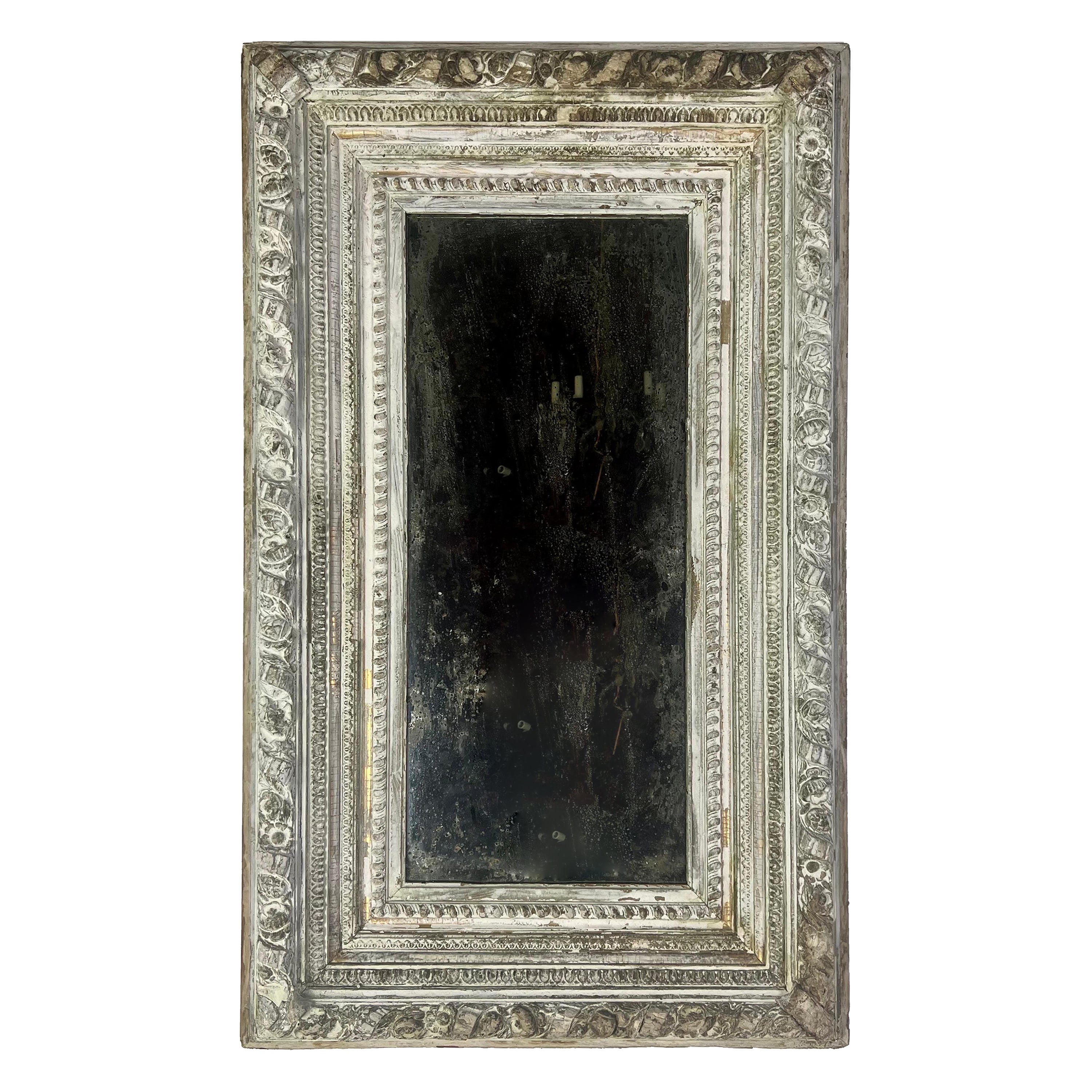 19th Century. French Painted Mirror For Sale