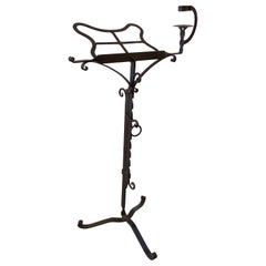 Arts and Crafts Style Hand Forged Wrought Iron Lectern Music Stand