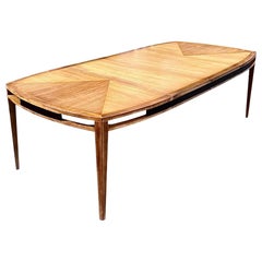 Supremely Elegant Walnut Dining Table by Michael Taylor for Baker, circa 1960