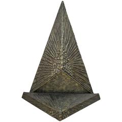 Stunning Adrian Pearsall Brutalist Style Faux Fireplace, Mid-Century Modern