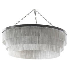 Contemporary 48" Gold Chandelier with Silver Chain by Tigermoth Lighting