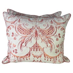 Retro Pair of Fortuny Textile Pillows