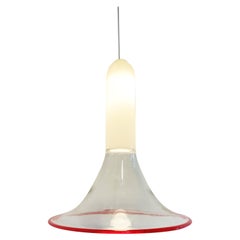 1970s "Samanta" Roberto Pamio Leucos Italian Design Murano Glass Ceiling Lamp