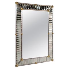 "Padova" Murano Glass Mirror Rectangular, in Venetian Style by Fratelli Tosi