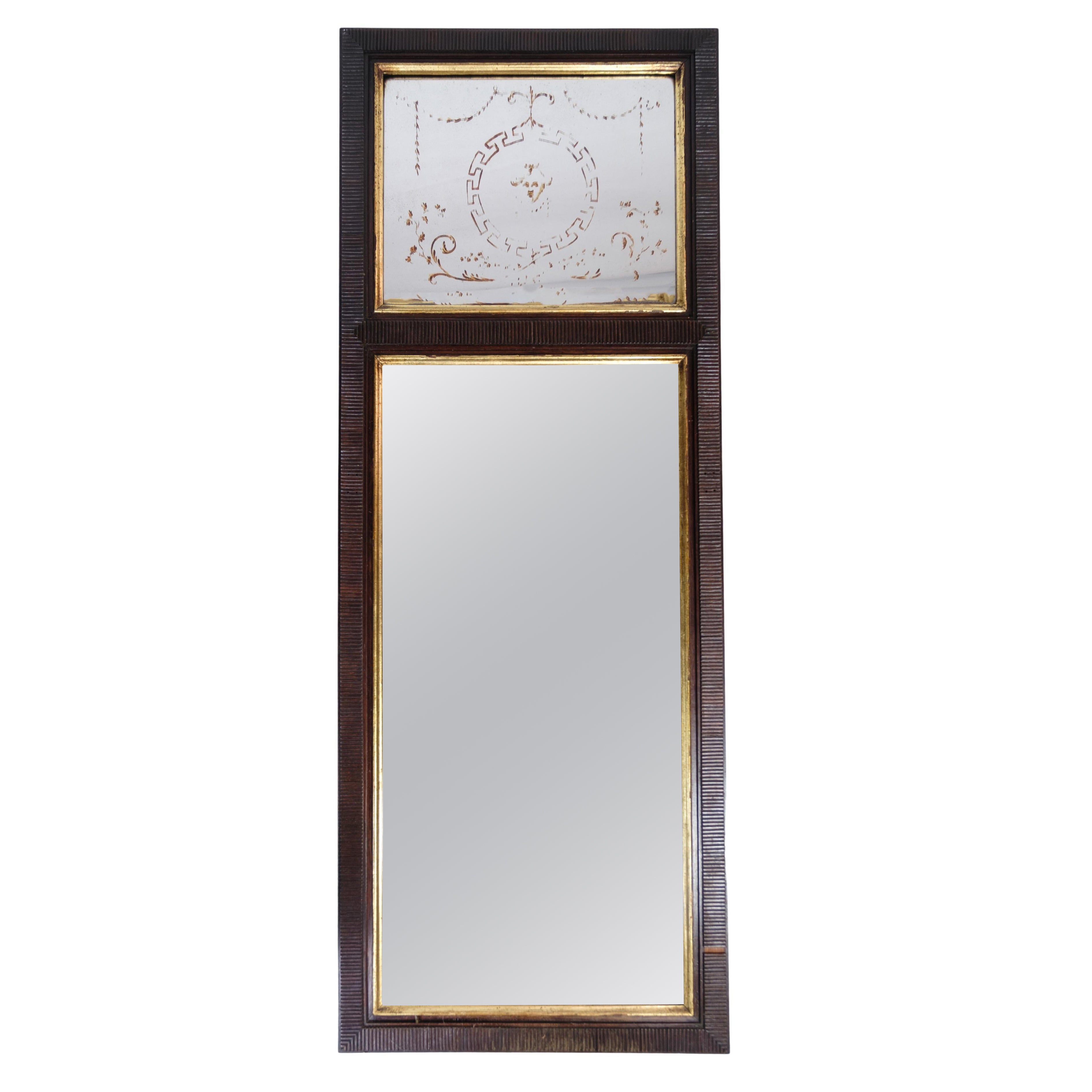 Scandinavian Modern Mirror in Mahogany of Louis Seize Period about the 1780 For Sale