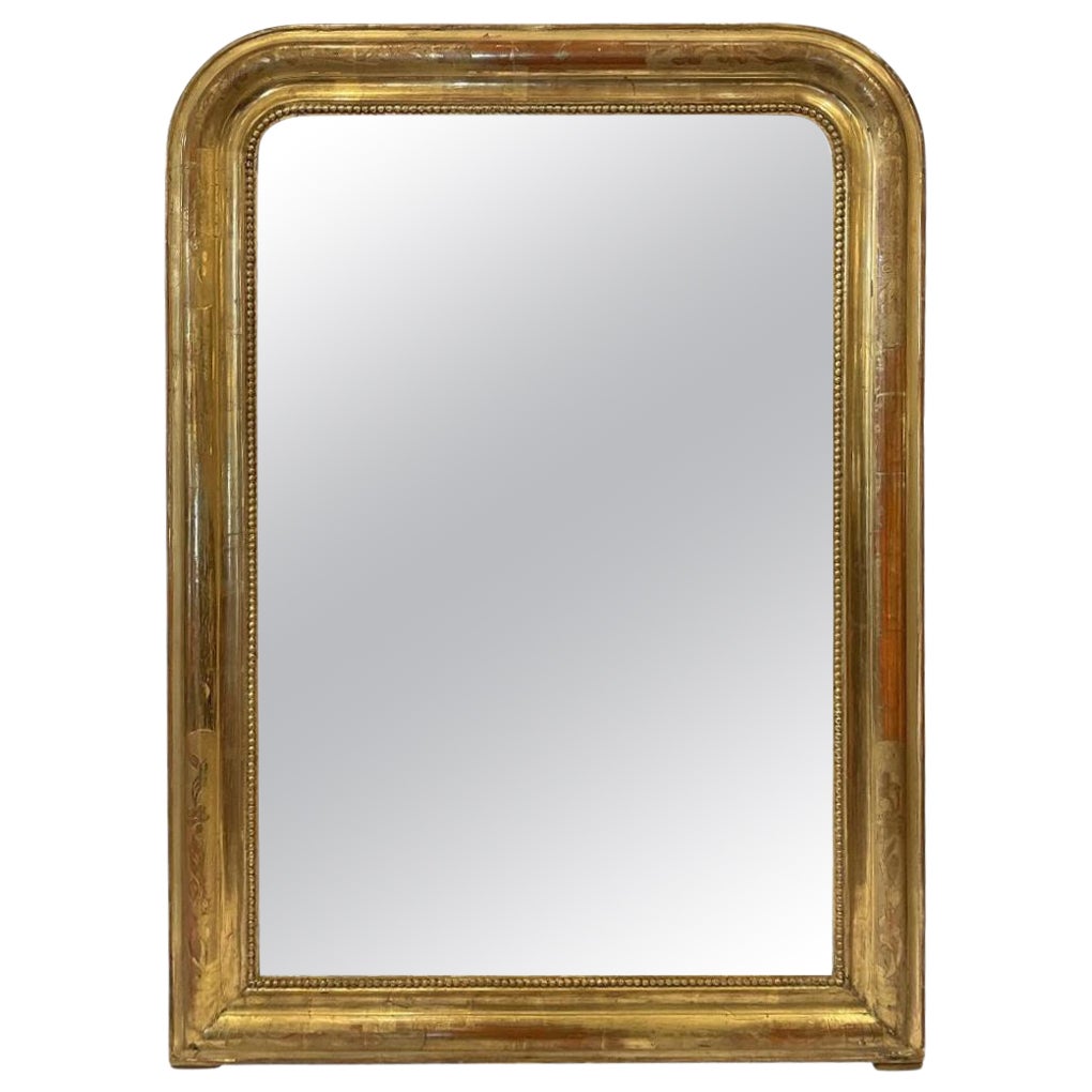 19th Century Louis Philippe Mirror #055