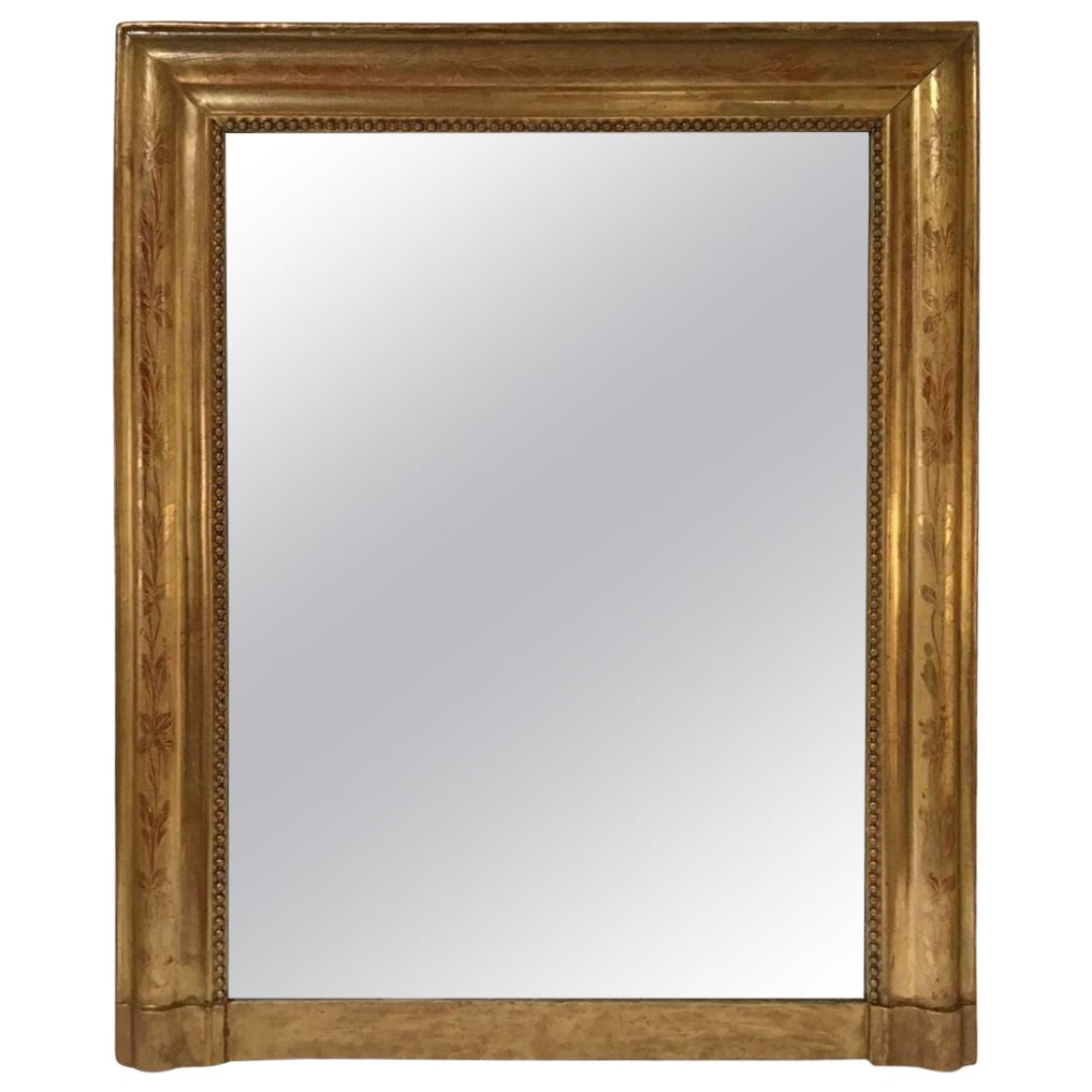 19th Century Louis Philippe Mirror #056