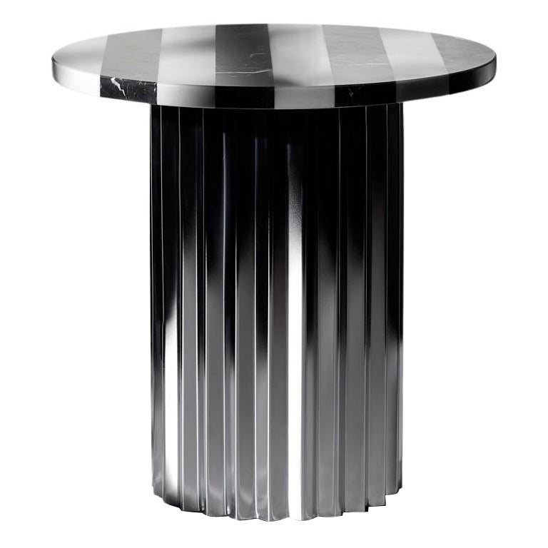 Column Lounge Table with Marble 40 by Lisette Rützou For Sale