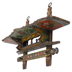 Hand Painted Folk Art Shelf circa 1900 Hungary